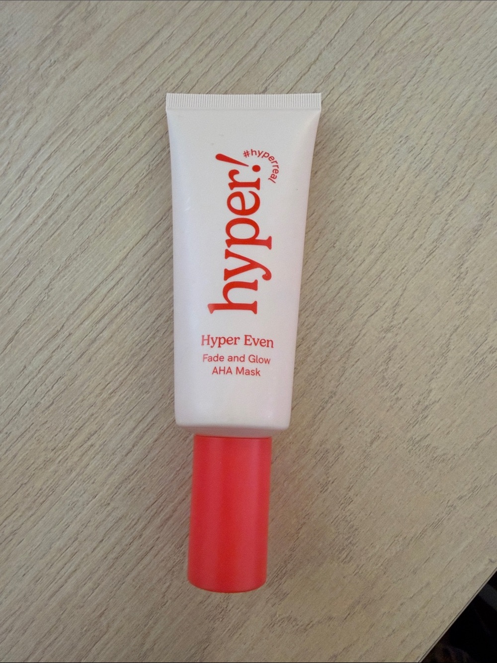 Hype Hyper Even Fade and Glow AHA Mask — White & Coral